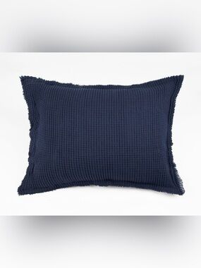 Amity Home Waffle Knit Standard Sham- Navy